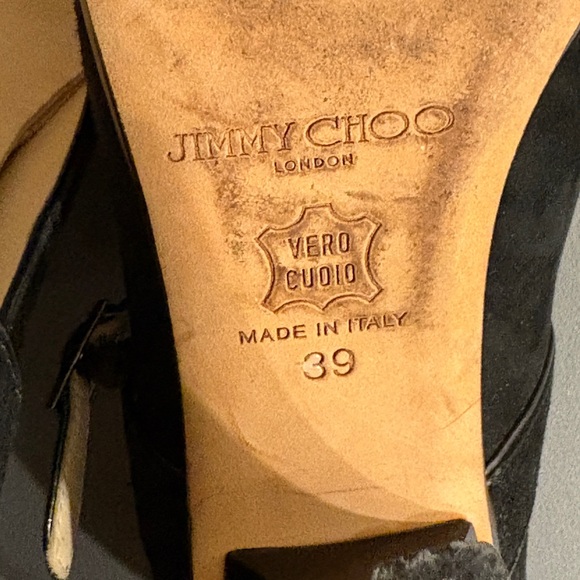 Jimmy Choo Black Suede Mary Jane Heels size 39 - Picture 6 of 11
